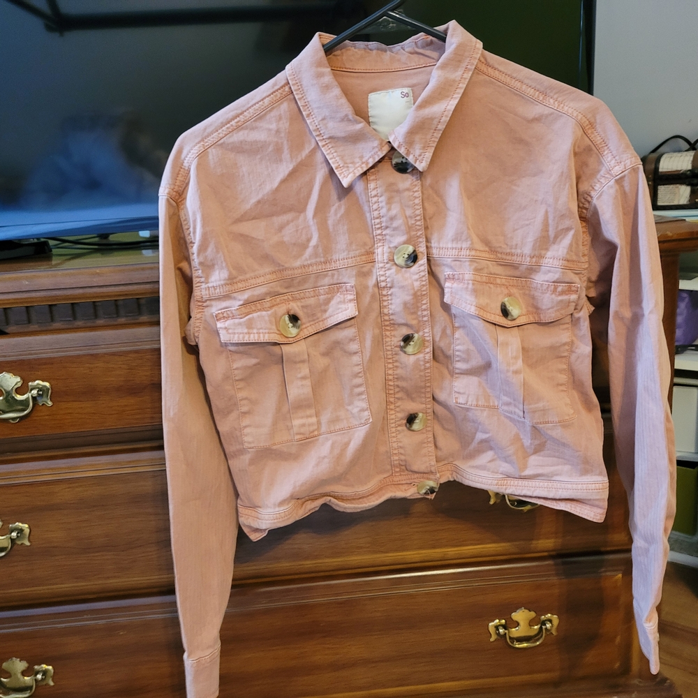 Women's Salmon Button-down Jacket